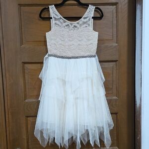 Emily Rose Ivory Lace Tiered Dress